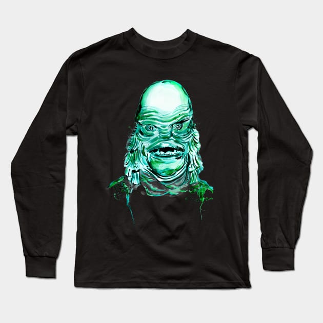 Creature from the Black Lagoon Long Sleeve T-Shirt by beaugeste2280@yahoo.com